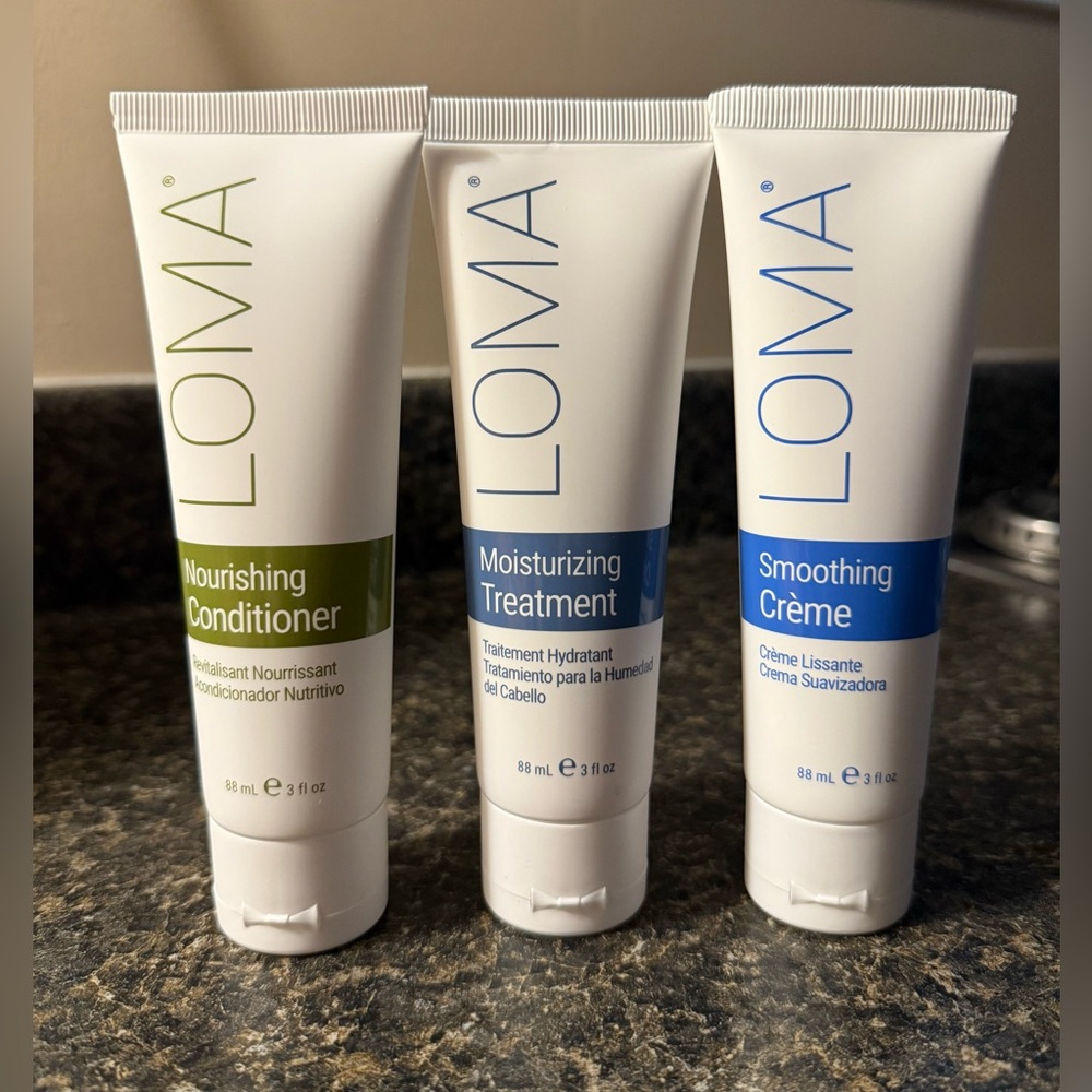 LOMA unopened hair care travel sz - conditioner, hair mask, and smoothing cream